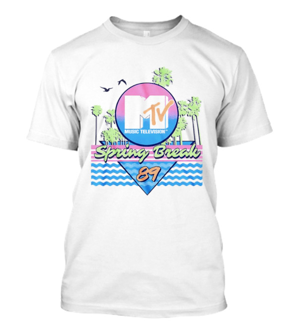 MTV Spring Break 89 Retro Vibe Palm Trees Vintage Aesthetic T-Shirt
