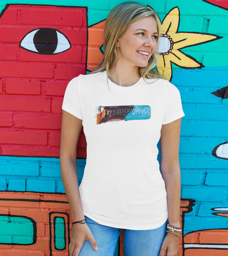 Life Is Porno Protein Bar Wrapper T-Shirt