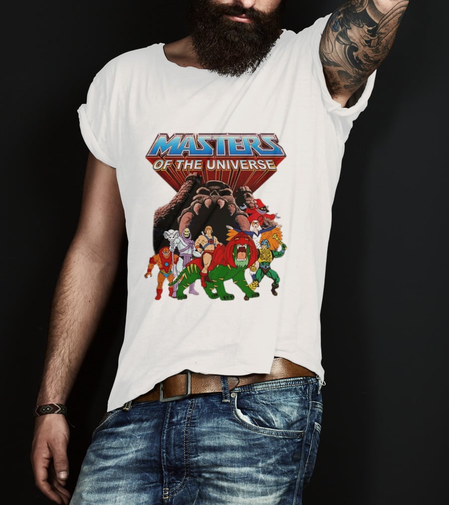 Masters Of The Universe He Man Skeletor Battle Cat Teela Beast Man Man At Arms Orko Animation Characters T-Shirt