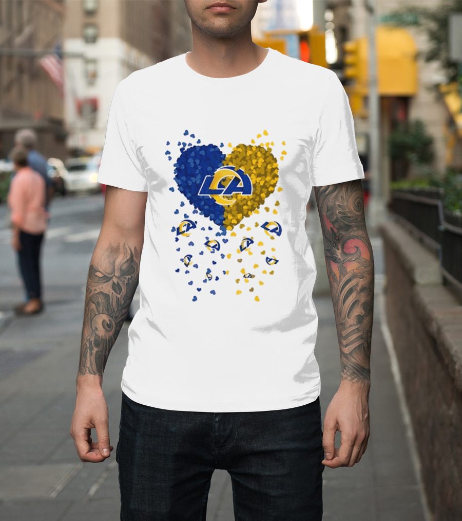 Los Angeles Rams Heart Logo 2026 Football Fanwear T-Shirt