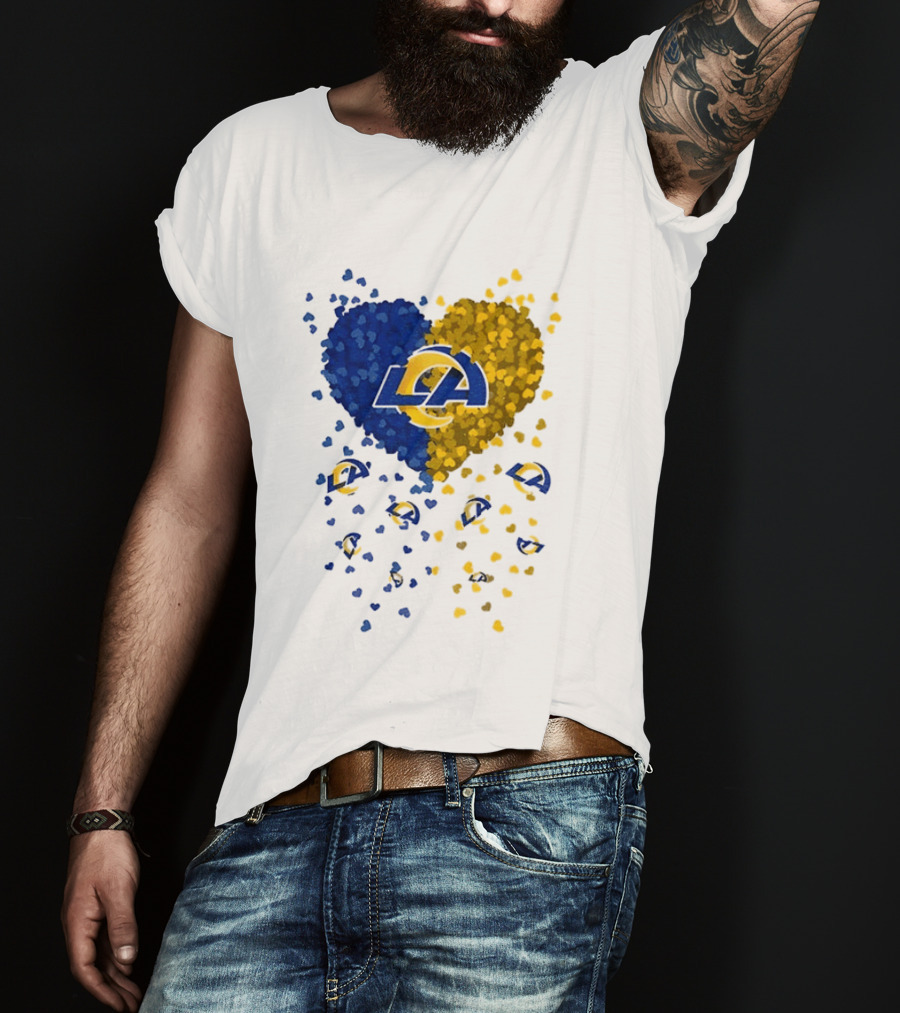 Los Angeles Rams Heart Logo 2026 Football Fanwear T-Shirt