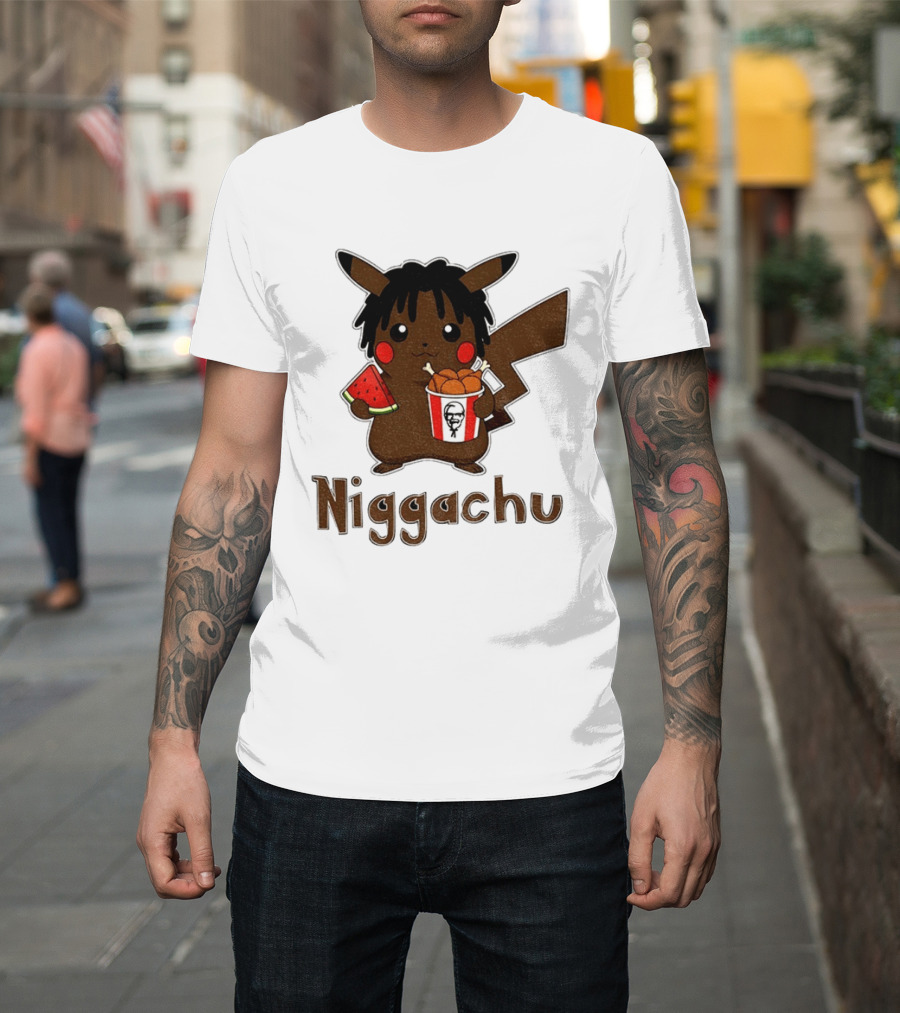 Pikachu X Nigga Niggachu KFC Meme T-Shirt