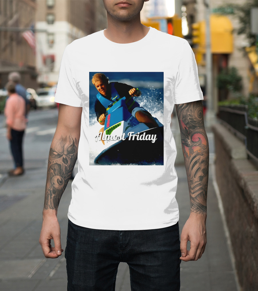 John Daly Throttle Jet Ski Almost Friday T-Shirt