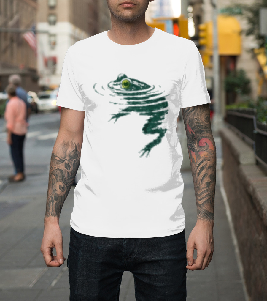 Frog Swimming Ripples In Water T-Shirt