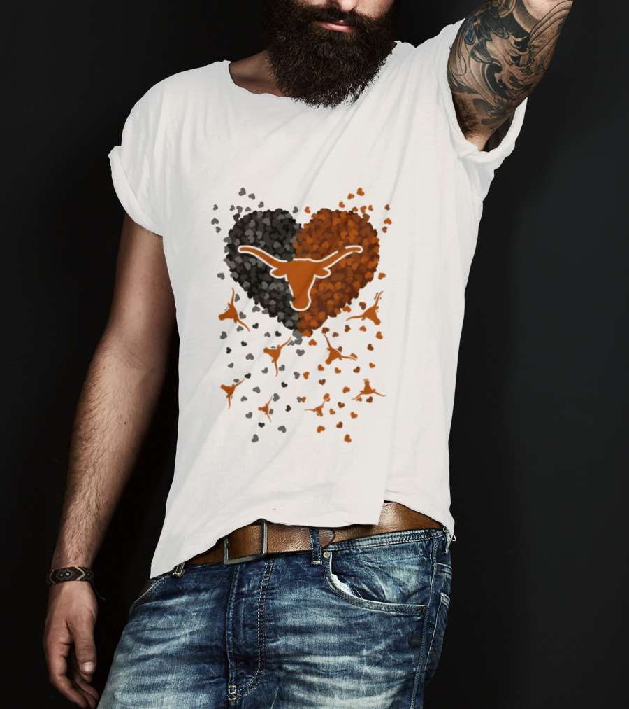 Heart Of Texas Longhorns Football 2026 Iconic Longhorn Logo Texas Pride T-Shirt