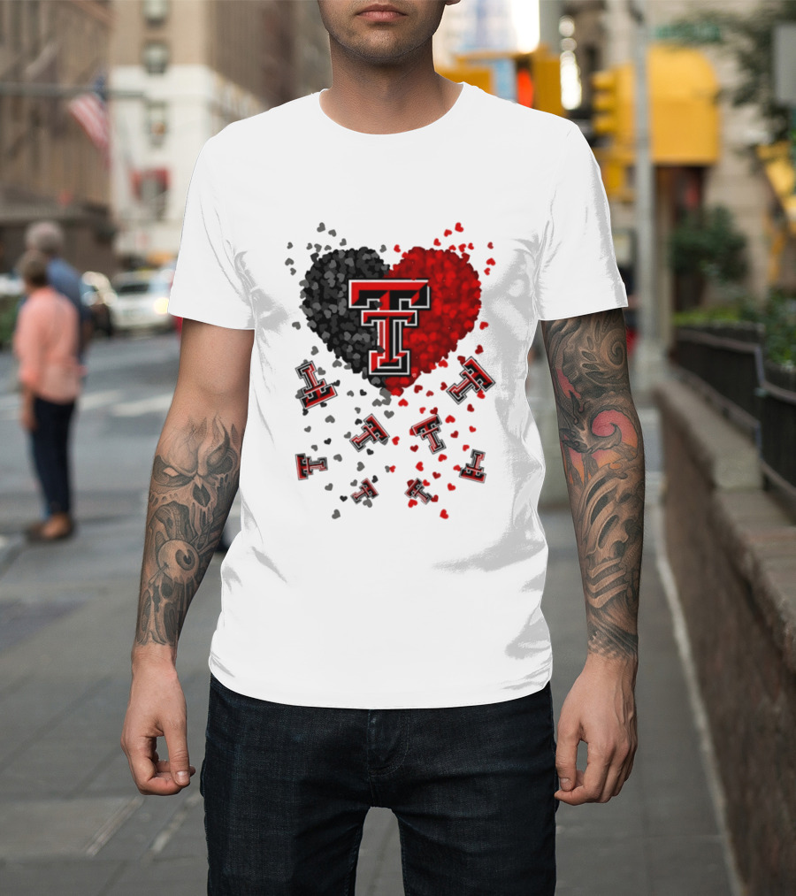 Texas Tech Red Raiders Heart 2026 Football Fan Gear T-Shirt