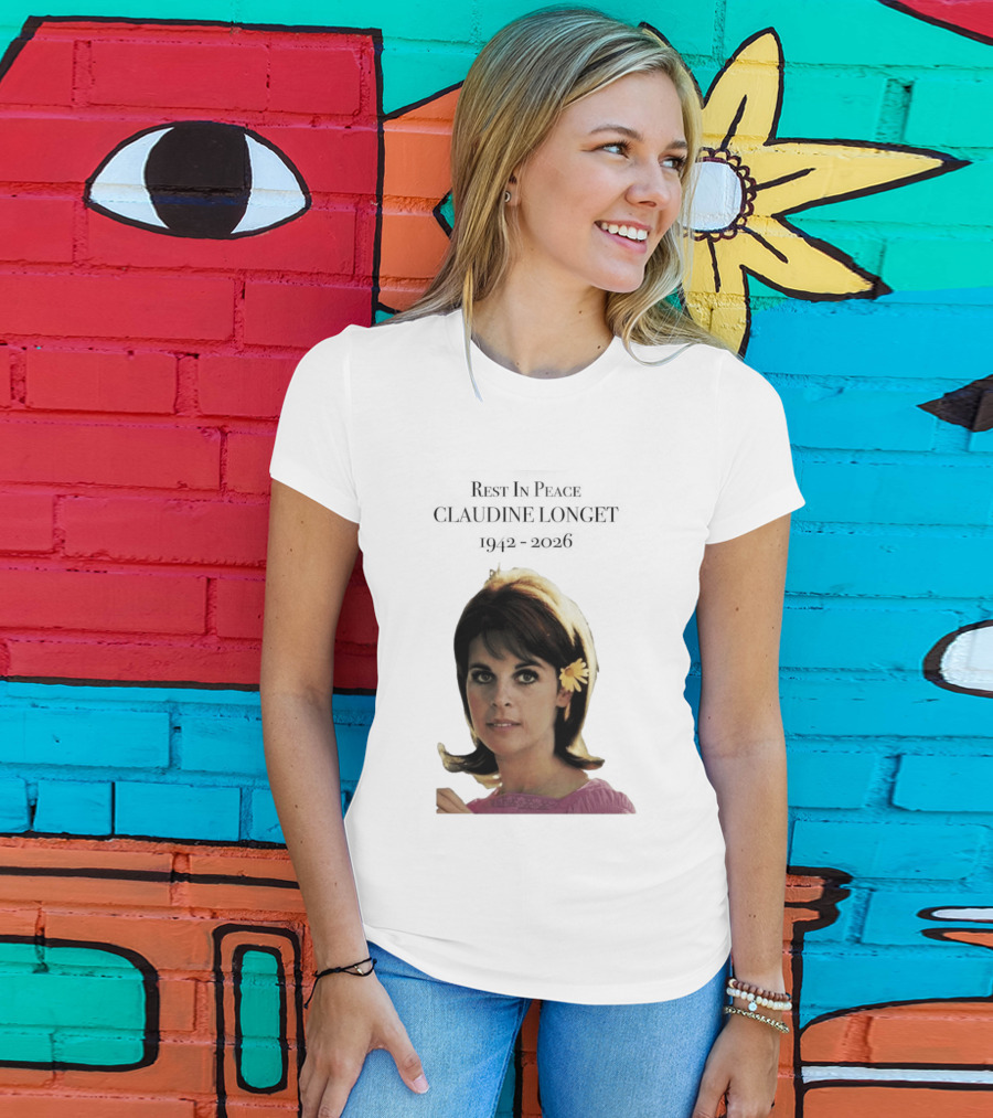 Rest In Peace Claudine Longet 1942 2026 Floral T-Shirt