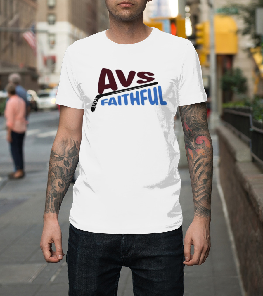 Avs Faithful Colorado Avalanche Hockey Enthusiast Fan Gear T-Shirt