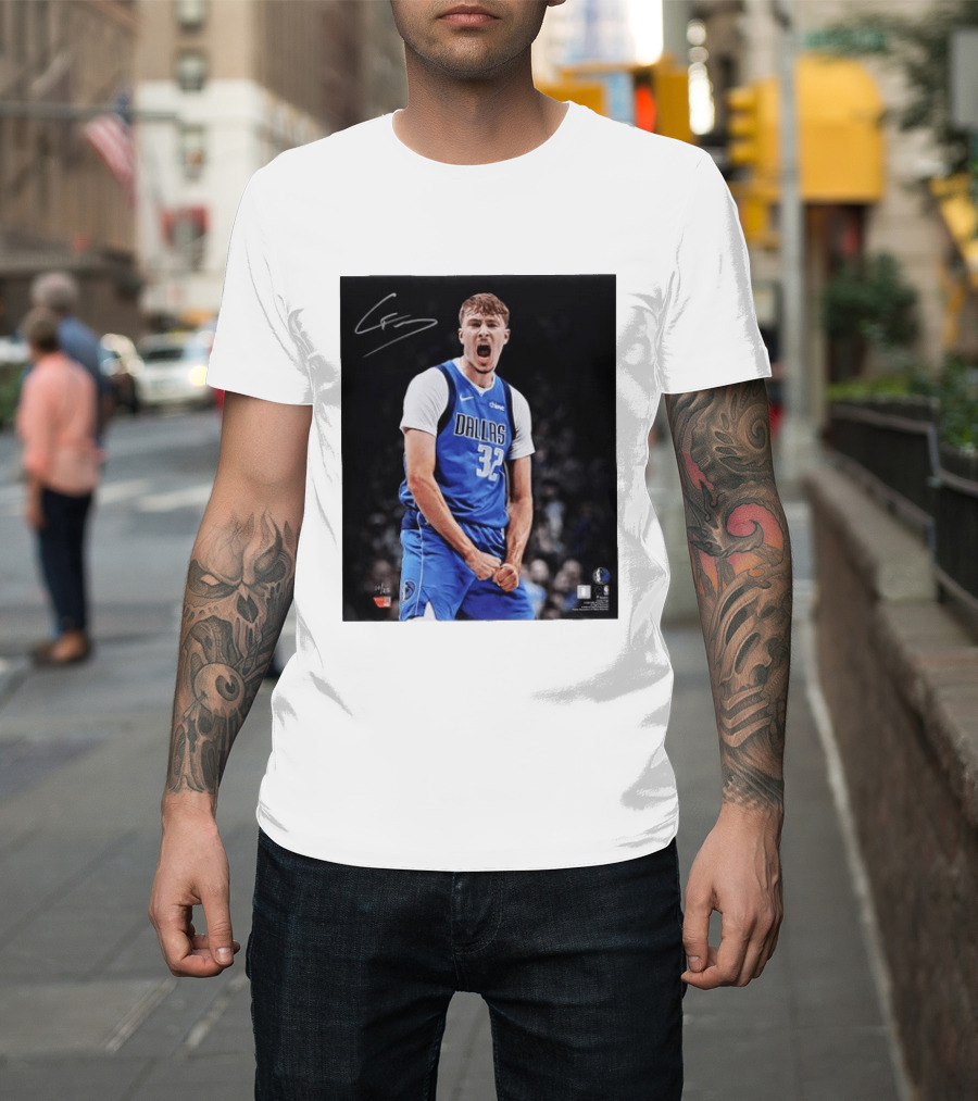 Cooper Flagg Dallas Mavericks Autographed Memorabilia NBA Collectible T-Shirt