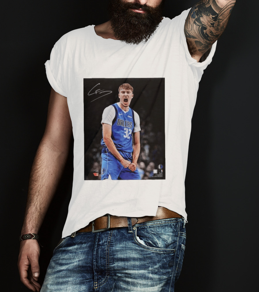 Cooper Flagg Dallas Mavericks Autographed Memorabilia NBA Collectible T-Shirt