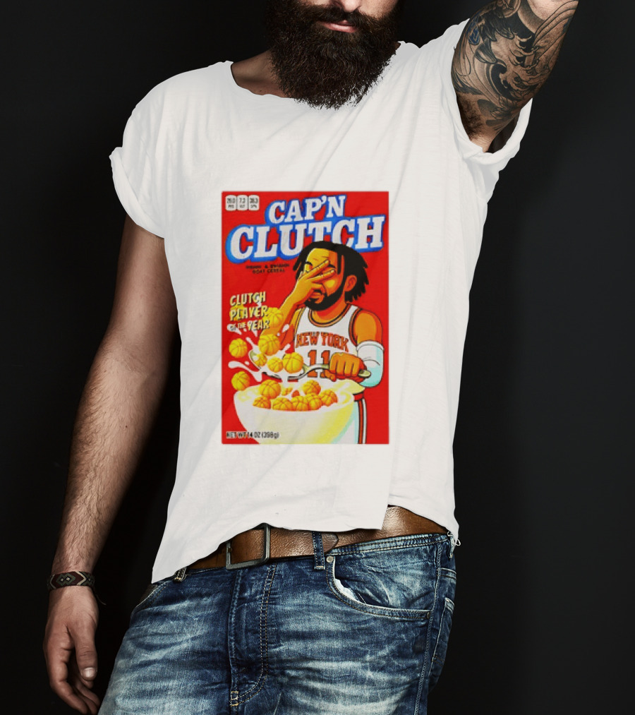 Cap'n Clutch New York Knicks Clutch Player Of The Year Cereal Box T-Shirt
