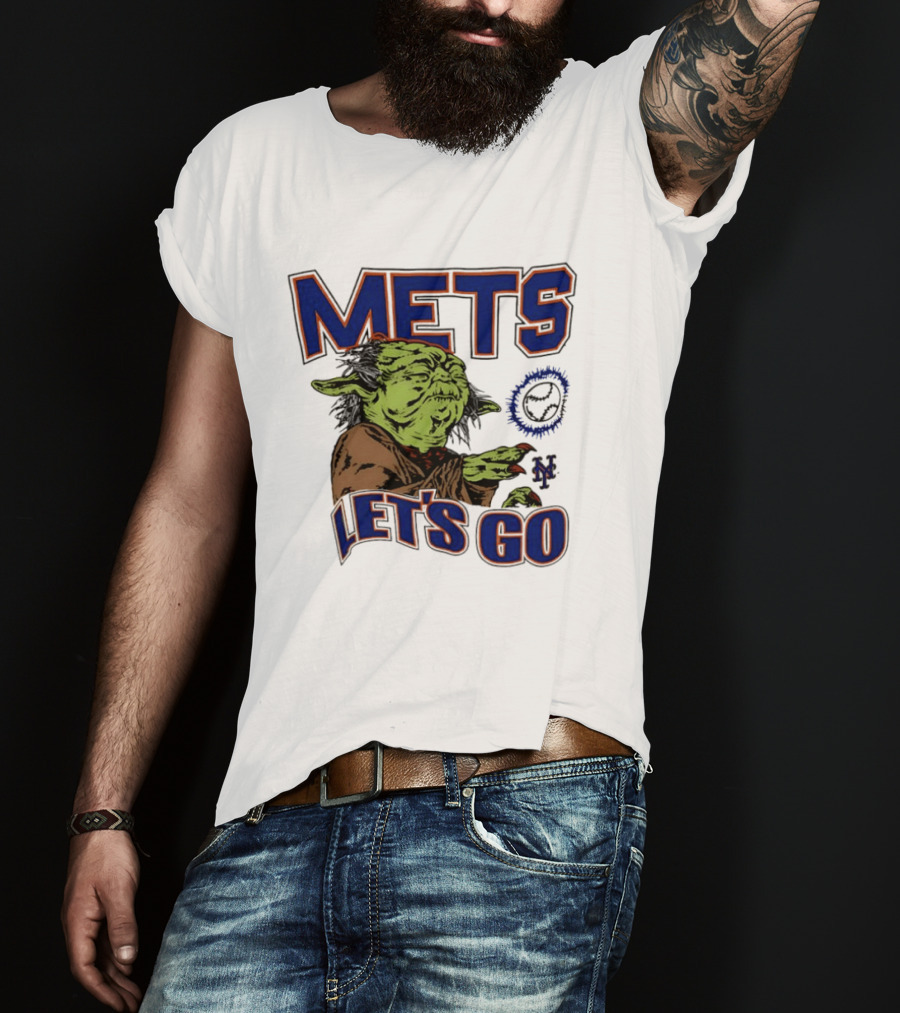 New York Mets Yoda Collaboration Let's Go Star Wars MLB T-Shirt