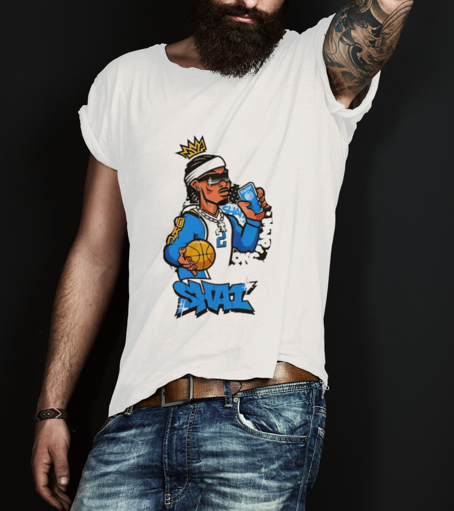 Shai Gilgeous Alexander OKC Crown Basketball Graphic SGA T-Shirt