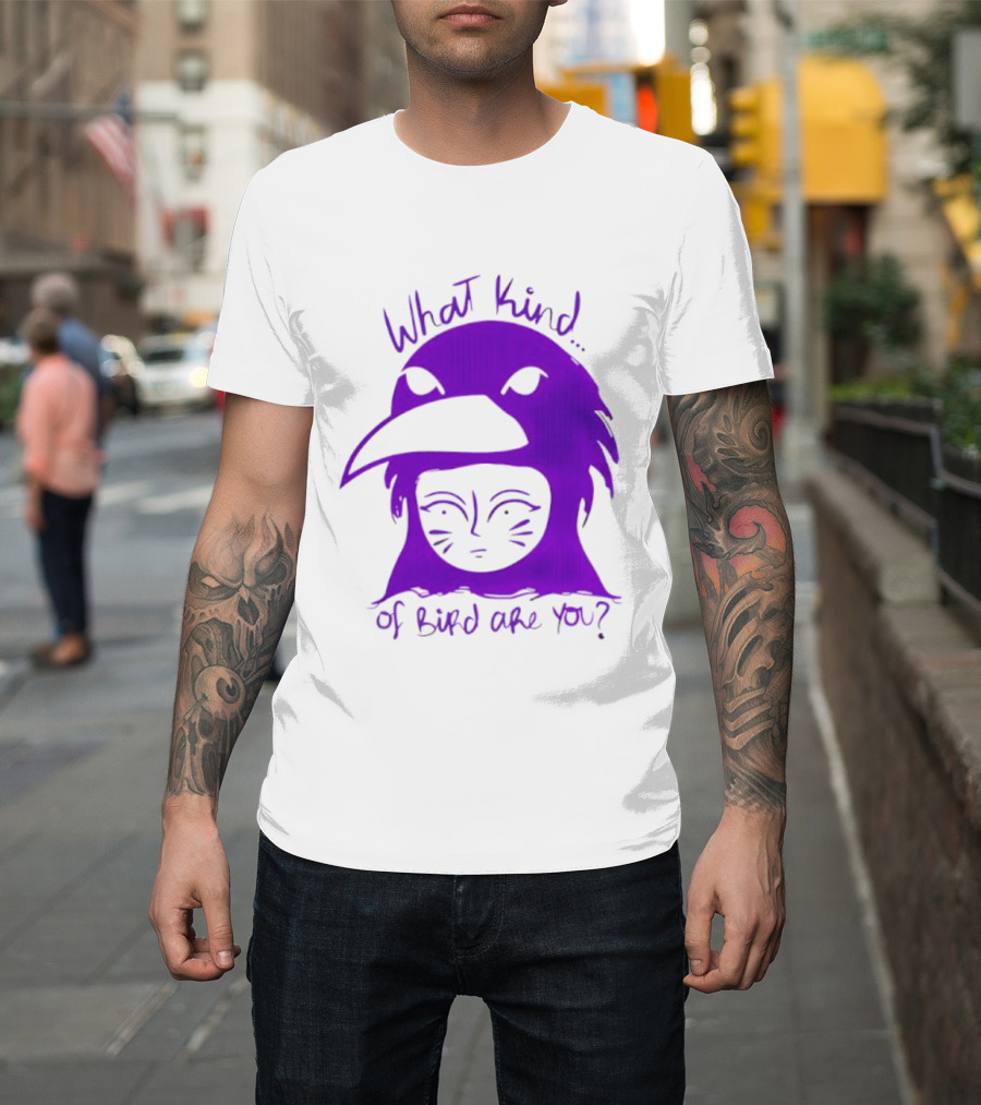 Moonrise Kingdom What Kind Of Bird Are You Purple Drawing T-Shirt