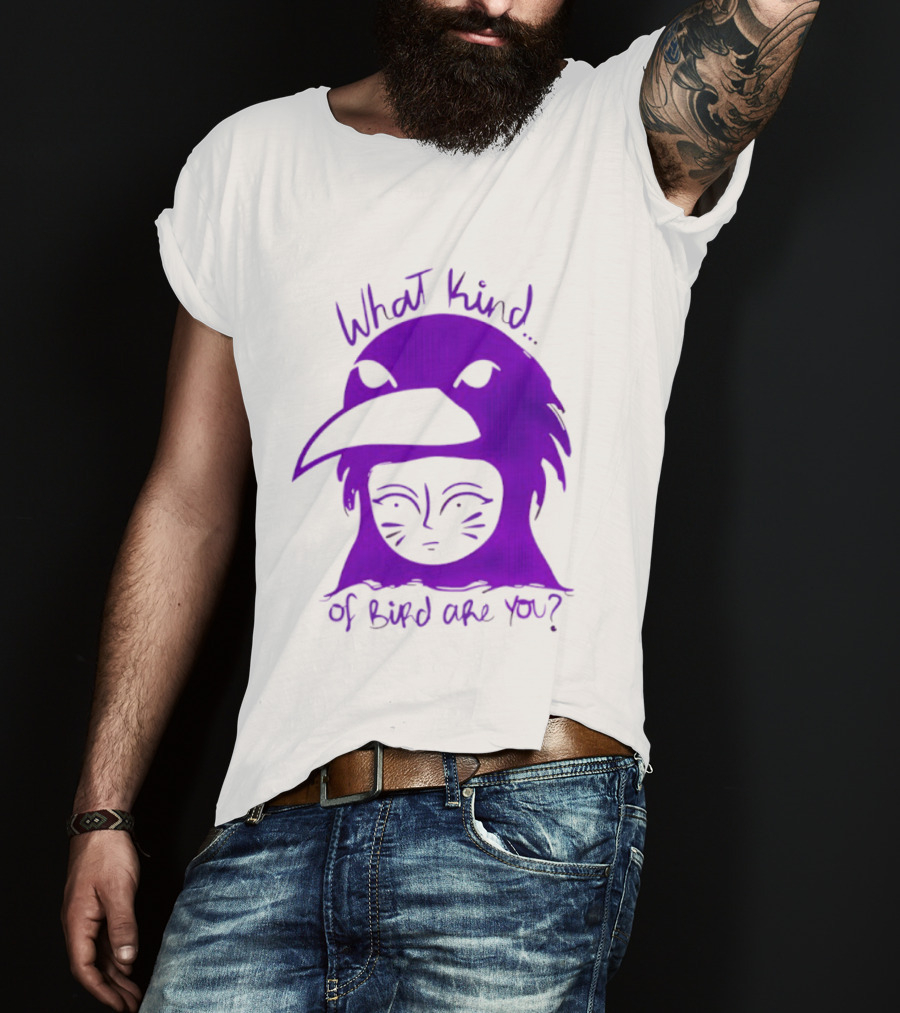 Moonrise Kingdom What Kind Of Bird Are You Purple Drawing T-Shirt