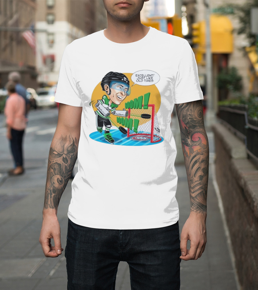 Jason Robertson Boom Excellent Just Like Old Times Hockey Goal T-Shirt