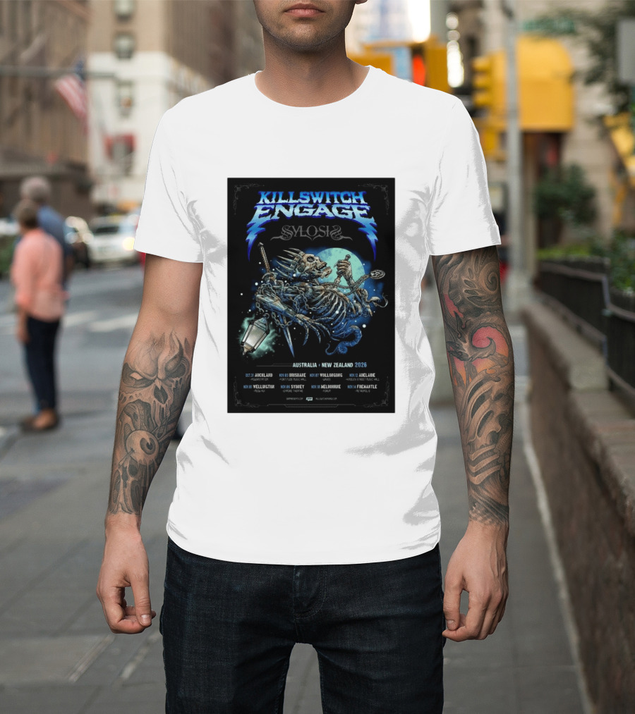 Killswitch Engage Sylosis Australia New Zealand Tour 2026 Concert Dates T-Shirt