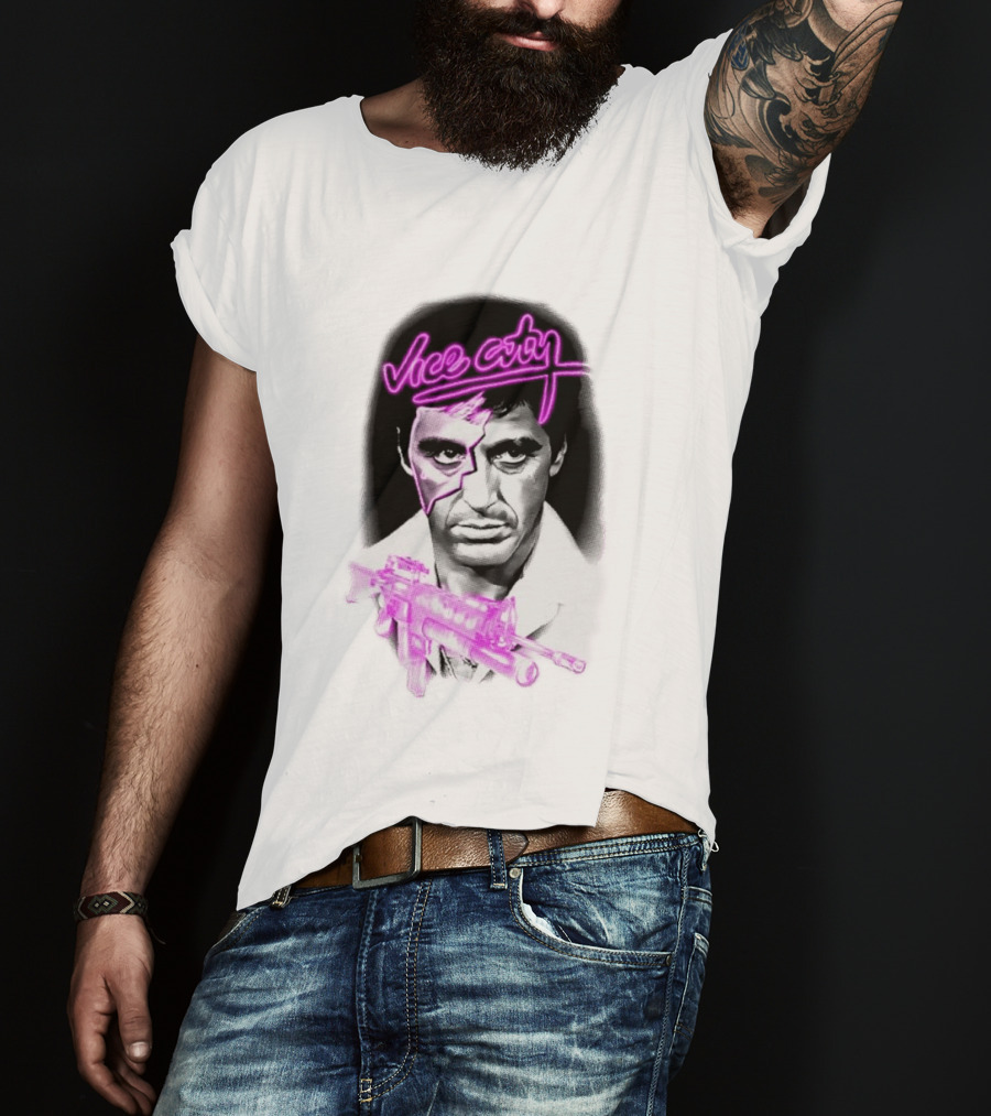 Vice City Tony Montana Scarface Neon T-Shirt