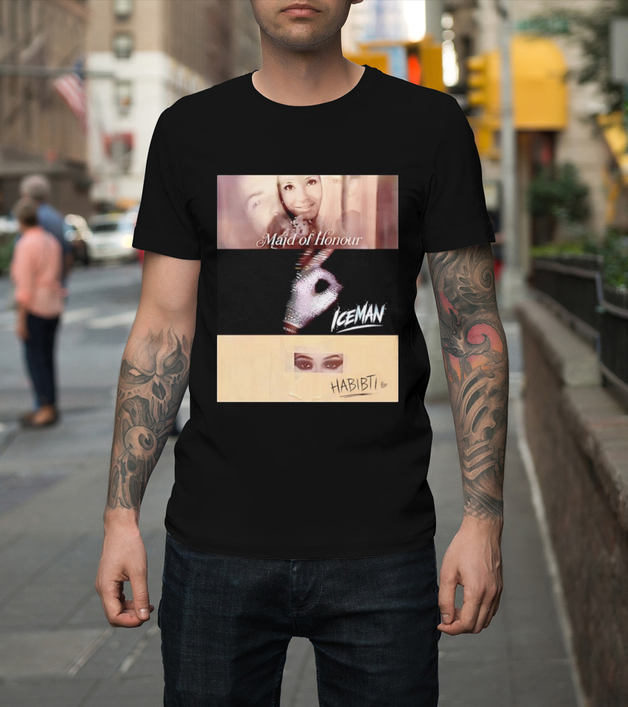 Maid Of Honour Iceman Habibti Mashup With Glove And Portraits T-Shirt
