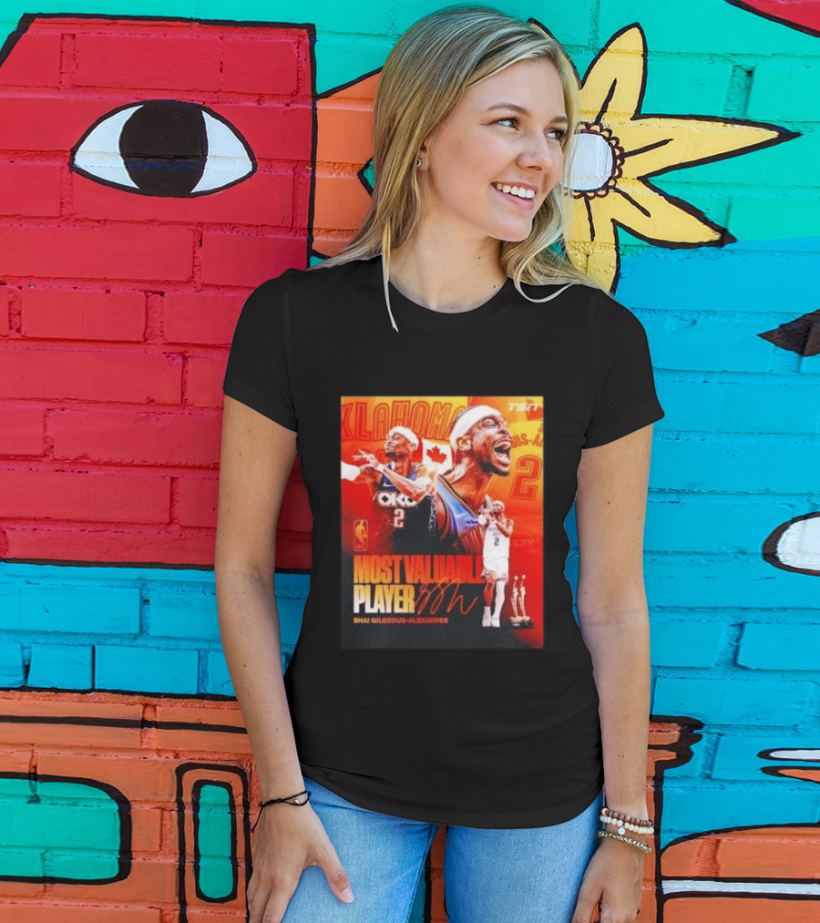 Shai Gilgeous Alexander Oklahoma Most Valuable Player 2x MVP TSN Basketball Canada T-Shirt