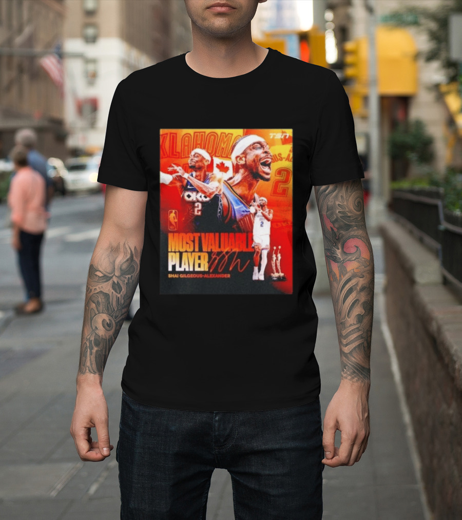 Shai Gilgeous Alexander Oklahoma Most Valuable Player 2x MVP TSN Basketball Canada T-Shirt