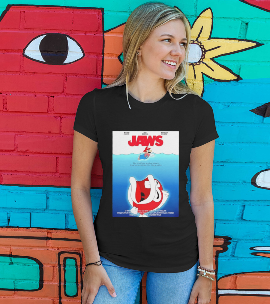 Mario Jaws Big Bertha Bowser Koopa Movie T-Shirt
