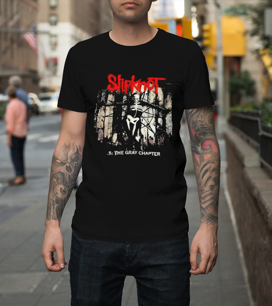Slipknot Skull Skeleton 5 The Gray Chapter T-Shirt
