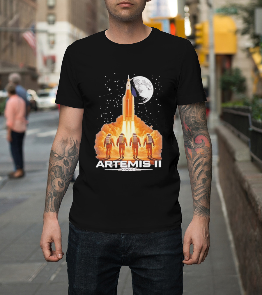 Artemis II Moon Mission 2026 NASA Astronaut Launch T-Shirt