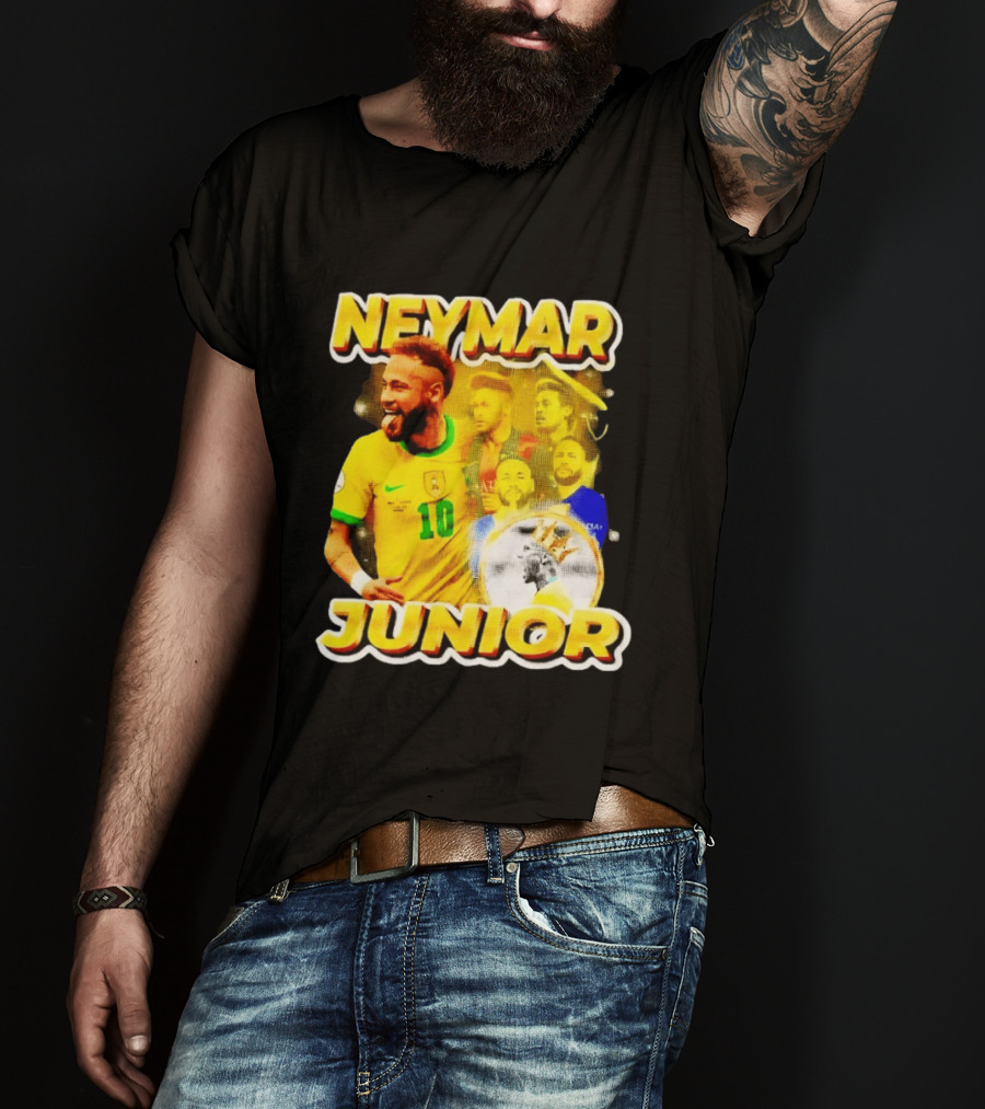 Neymar Junior Brasil National Football Team 10 Celebration Soccer Star T-Shirt