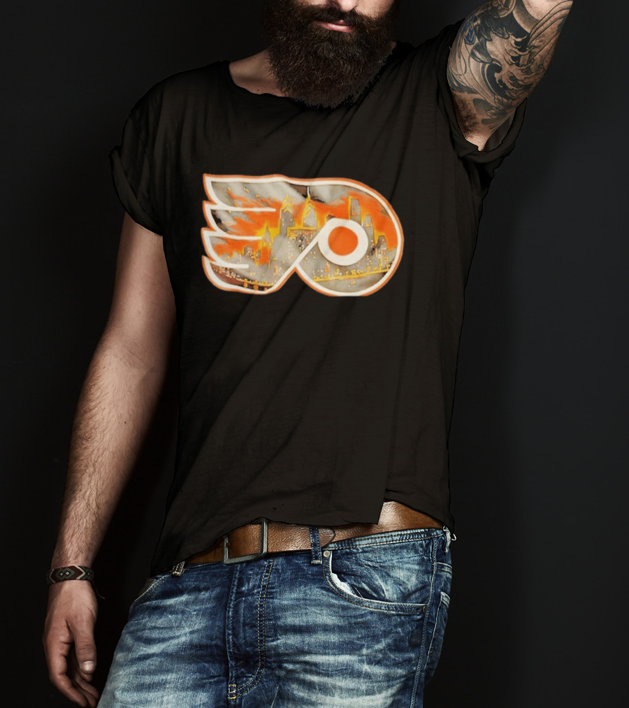 Philadelphia Flyers City Skyline NHL Hockey 2026 T-Shirt