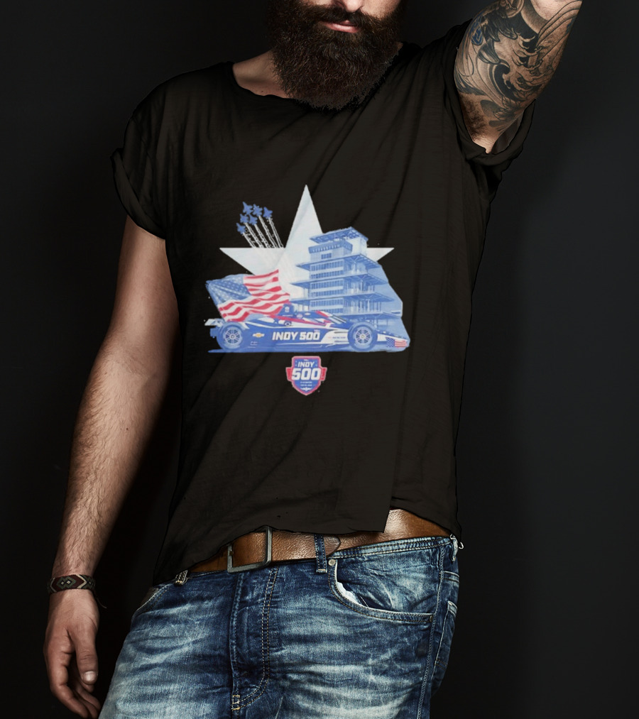 Need For Speed Indy 500 American Flag 2026 Racing Event T-Shirt