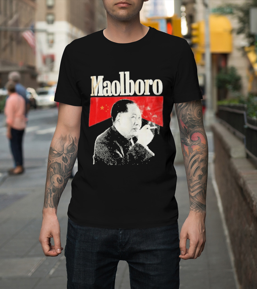 Maolboro Mao Zedong Chinese Flag Mashup T-Shirt