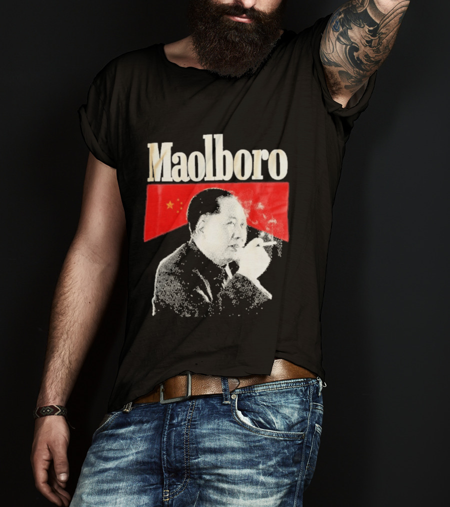Maolboro Mao Zedong Chinese Flag Mashup T-Shirt