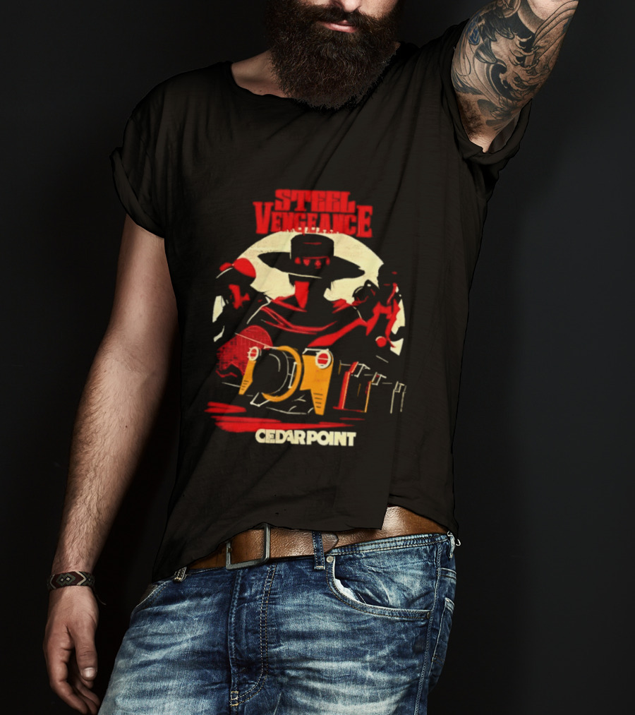 Steel Vengeance Cedar Point Wild West Cowboy Adventure T-Shirt