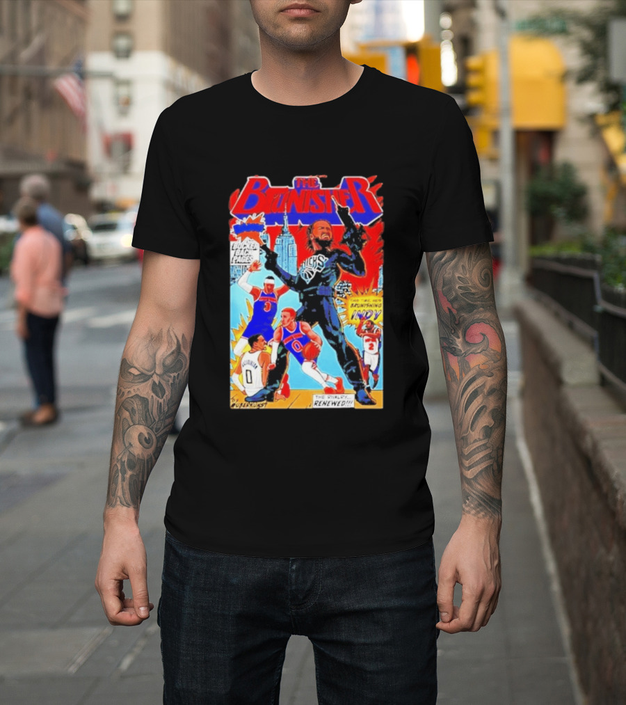 The Brunisher Jalen Brunson Knicks Comics Empire State Mocks Indiana T-Shirt