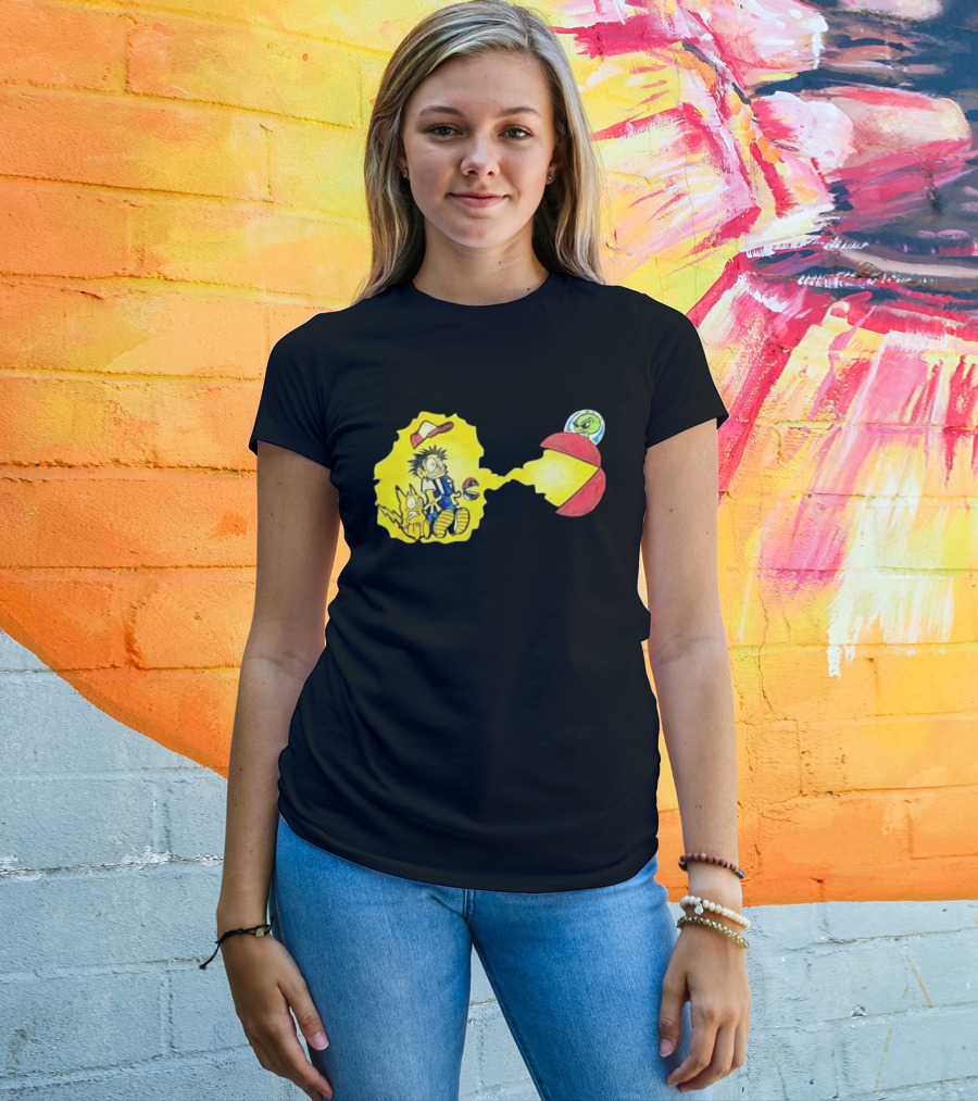 Pokémon Alien Nation Meets Pac Man Mashup T-Shirt