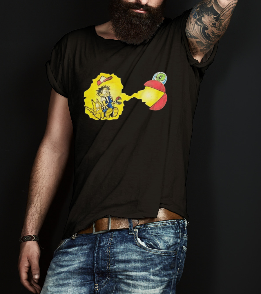 Pokémon Alien Nation Meets Pac Man Mashup T-Shirt