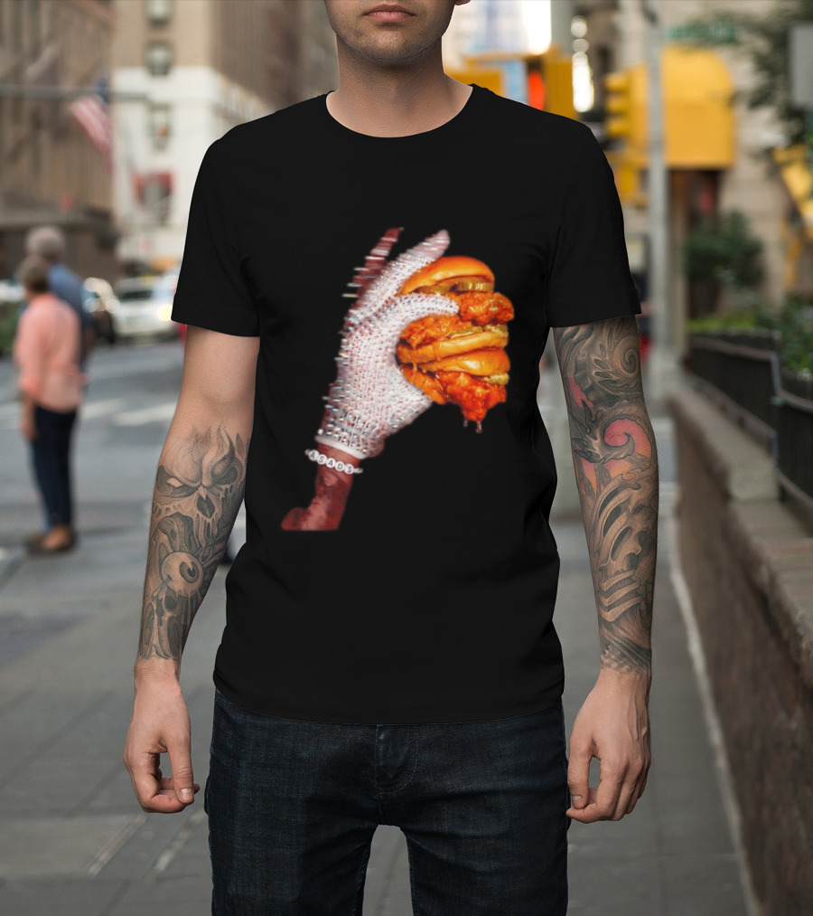 Shiny Gloves With Iceman Dreke Chicken Burger Meme T-Shirt