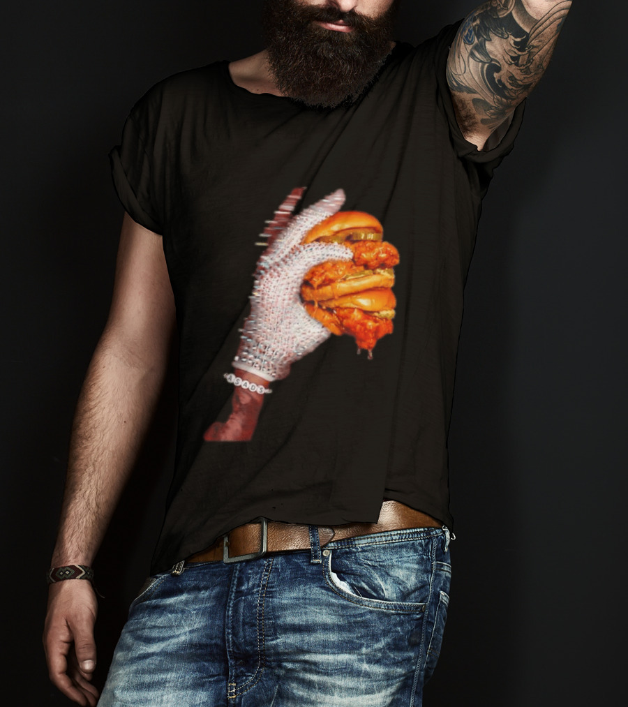 Shiny Gloves With Iceman Dreke Chicken Burger Meme T-Shirt