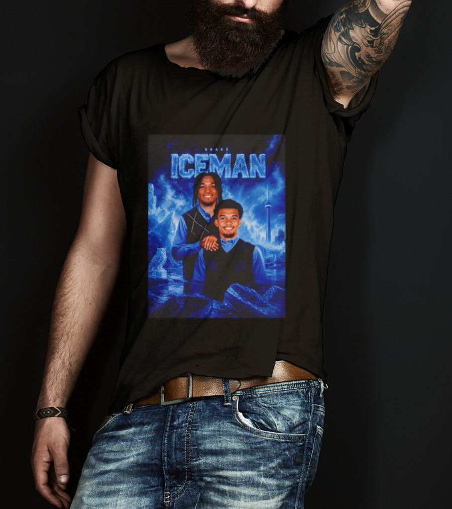 Drake Iceman Brothers Victor Wembanyama Stephon Castle Basketball Toronto Skyline T-Shirt