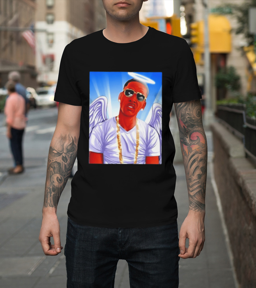 Young Dolph Angel Wings Halo Hip Hop Rap T-Shirt
