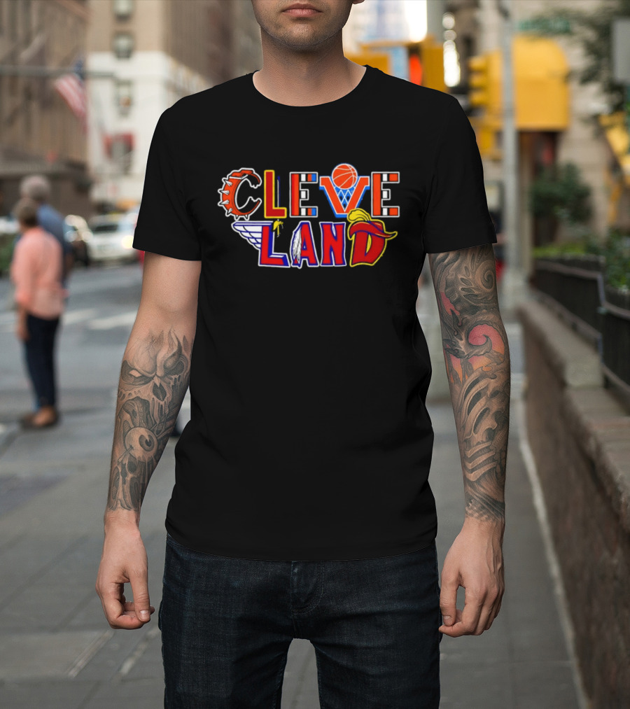 Cleveland Land Basketball Baseball Wings Cavalier Hat T-Shirt