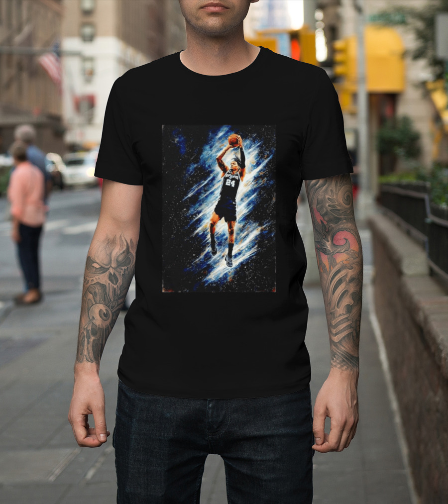 Devin Vassell San Antonio Spurs NBA Jersey Number 24 Basketball Action T-Shirt