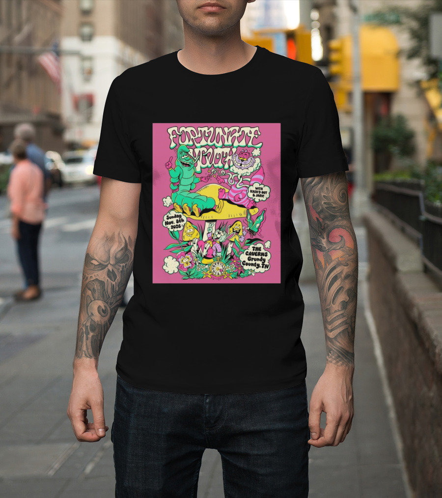 Fortunate Youth The Caverns Grundy County TN Nov 8th 2026 Kash'd Out And J Arv! T-Shirt