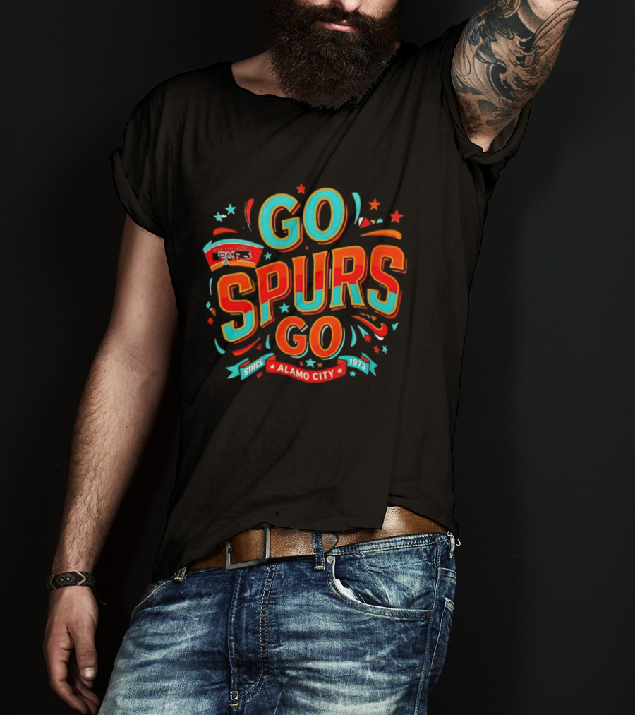 San Antonio Spurs Go Spurs Go Alamo City Since 1973 Celebration T-Shirt