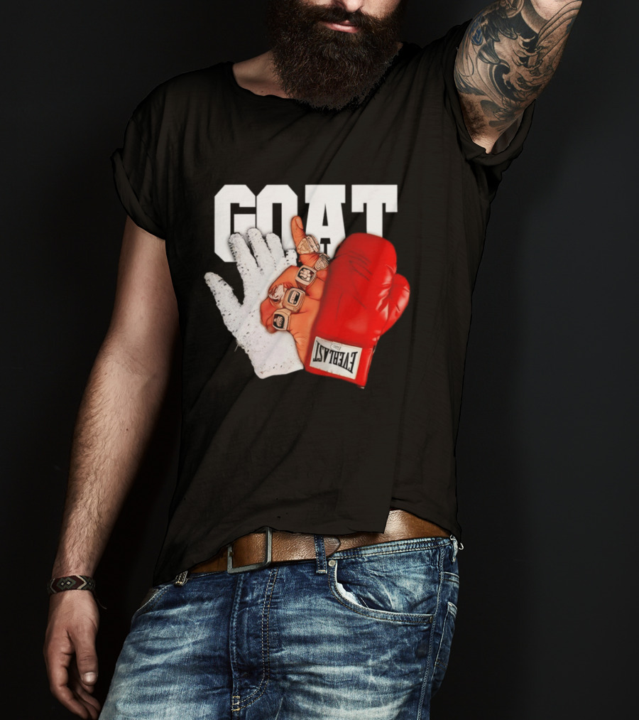 GOAT Michael Jordan Mike Tyson Chicago Bulls 23 Jackson Glove T-Shirt