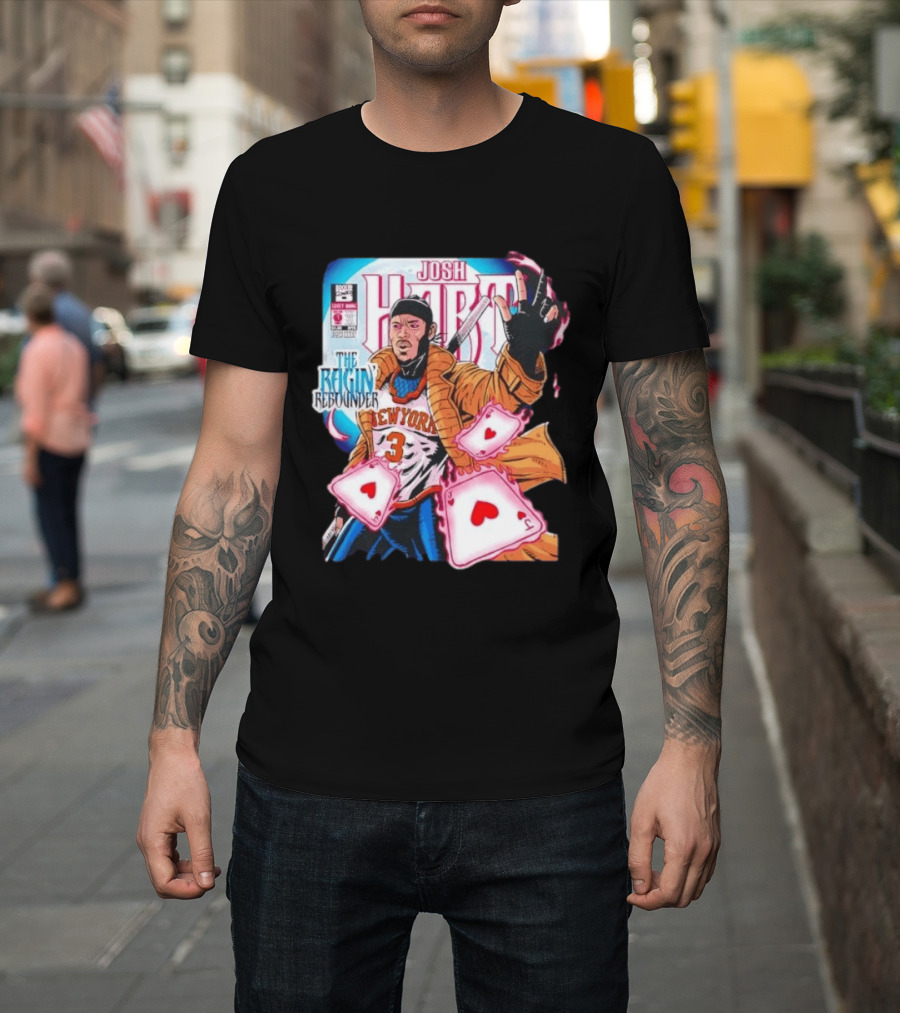 Josh Hart The Ragin' Rebounder Knicks New York Comic Style Basketball Cards T-Shirt