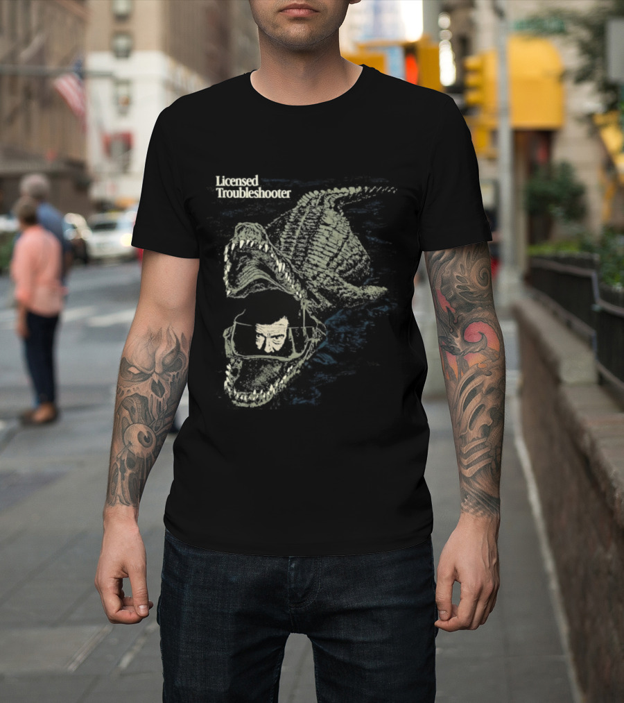 Licensed Troubleshooter Giant Crocodile Dark Adventure T-Shirt