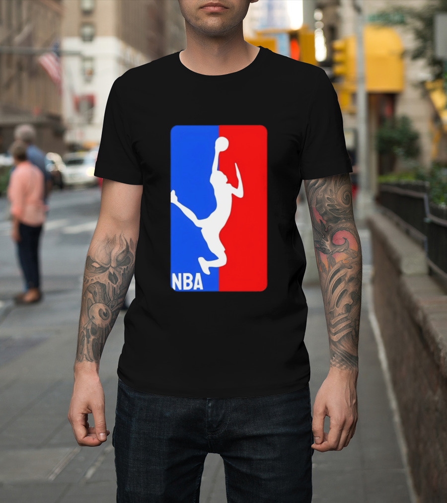 NBA Basketball 2026 Dunk Silhouette Red Blue T-Shirt