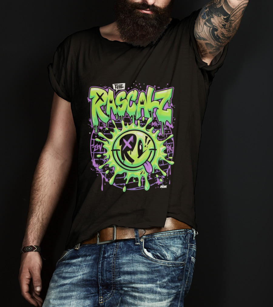 The Rascalz Dripping Neon Smiley X Eyes T-Shirt